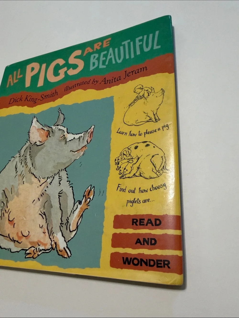 All Pigs Are Beautiful Children's Book - Green/Yellow Hard Cover